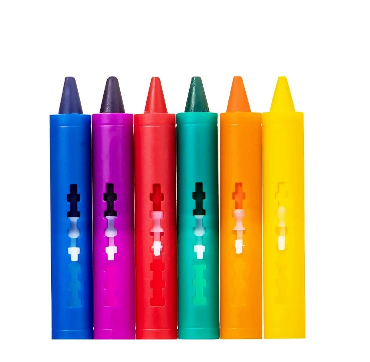 Washable Bath Crayons 6 Pcs Set