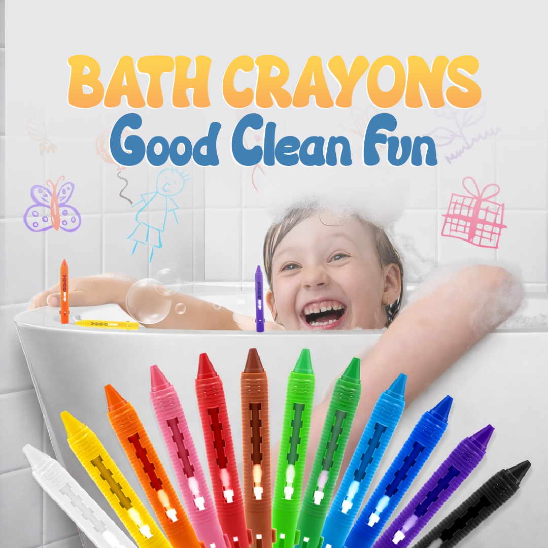 Washable Bath Crayons 6 Pcs Set