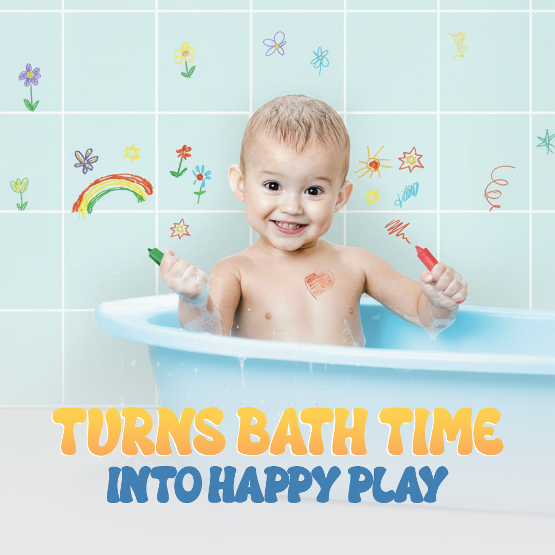 Washable Bath Crayons 6 Pcs Set